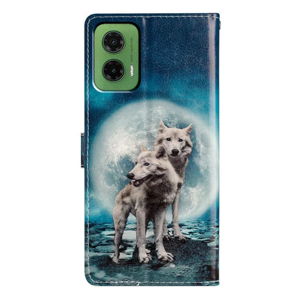 For Motorola Moto G35 5G Wallet Case PU Leather Pattern Printing Stand Phone Cover with Strap