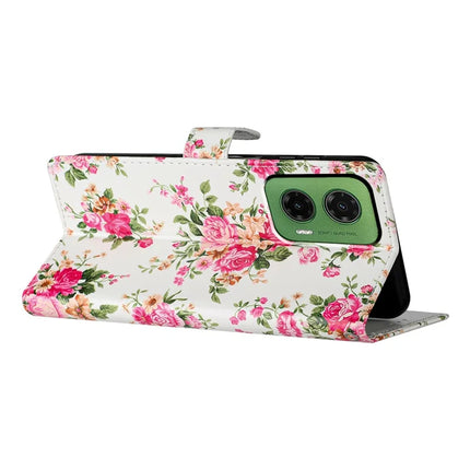 For Motorola Moto G35 5G Wallet Case PU Leather Pattern Printing Stand Phone Cover with Strap