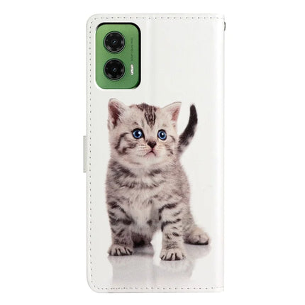 For Motorola Moto G35 5G Wallet Case PU Leather Pattern Printing Stand Phone Cover with Strap