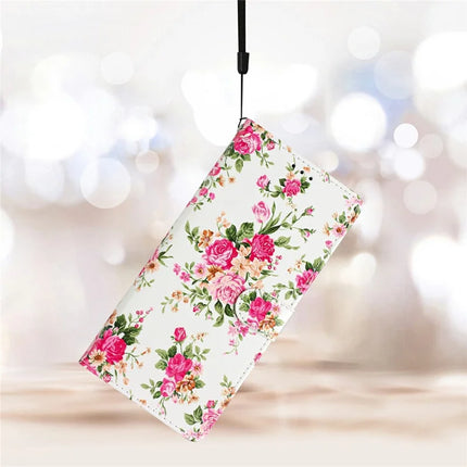 For Motorola Moto G55 5G Wallet Case PU Leather Pattern Printing Stand Phone Cover with Strap