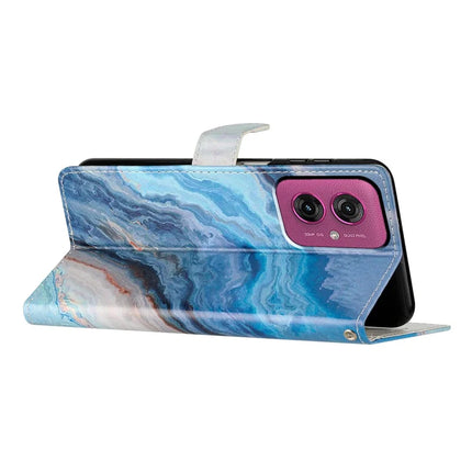 For Motorola Moto G55 5G Wallet Case PU Leather Pattern Printing Stand Phone Cover with Strap