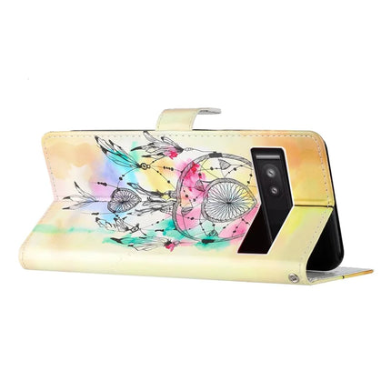 For Google Pixel 9a Wallet Case PU Leather Pattern Printing Stand Phone Cover with Strap