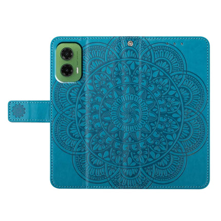 For Motorola Moto G35 5G Leather Case with Card Slots Mandala Pattern Phone Cover Stand