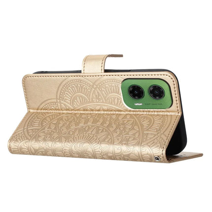 For Motorola Moto G35 5G Leather Case with Card Slots Mandala Pattern Phone Cover Stand