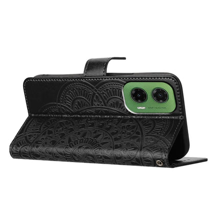 For Motorola Moto G35 5G Leather Case with Card Slots Mandala Pattern Phone Cover Stand