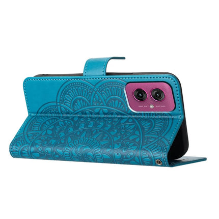 For Motorola Moto G55 5G Leather Case with Card Slots Mandala Pattern Phone Cover Stand
