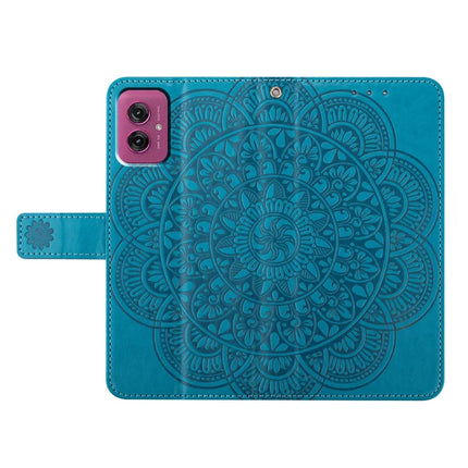 For Motorola Moto G55 5G Leather Case with Card Slots Mandala Pattern Phone Cover Stand