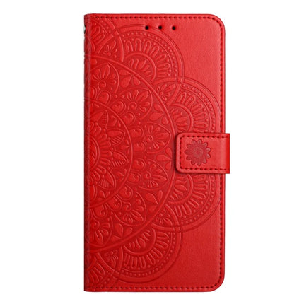 For Google Pixel 9a Leather Case with Card Slots Mandala Pattern Phone Cover Stand