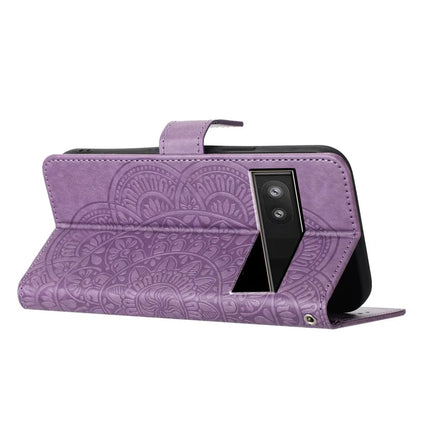 For Google Pixel 9a Leather Case with Card Slots Mandala Pattern Phone Cover Stand