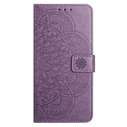 For Google Pixel 9a Leather Case with Card Slots Mandala Pattern Phone Cover Stand