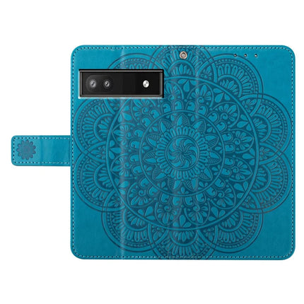 For Google Pixel 9a Leather Case with Card Slots Mandala Pattern Phone Cover Stand