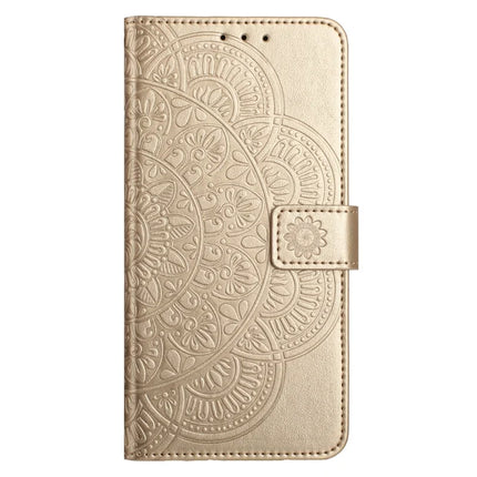 For Google Pixel 9a Leather Case with Card Slots Mandala Pattern Phone Cover Stand