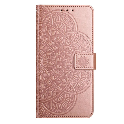 For Google Pixel 9a Leather Case with Card Slots Mandala Pattern Phone Cover Stand