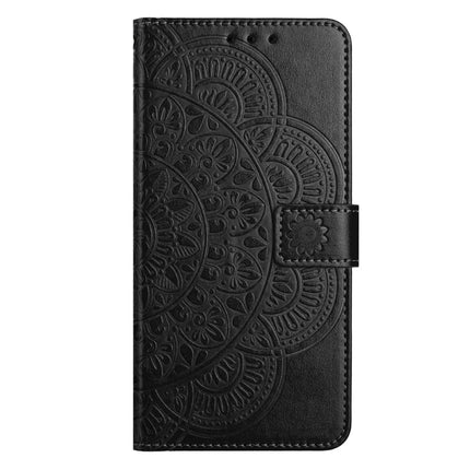 For Google Pixel 9a Leather Case with Card Slots Mandala Pattern Phone Cover Stand