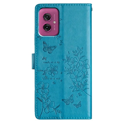 For Motorola Moto G55 5G Wallet Phone Case Butterfly Floral Imprint Leather Flip Cover