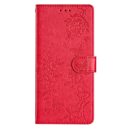 For Google Pixel 9a Wallet Phone Case Butterfly Floral Imprint Leather Flip Cover