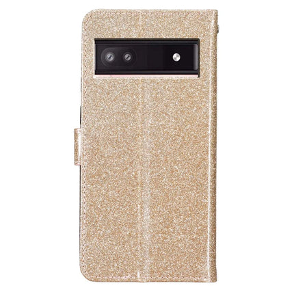 For Google Pixel 9a Wallet Case Glitter Anti-Scratch Leather Phone Cover Stand