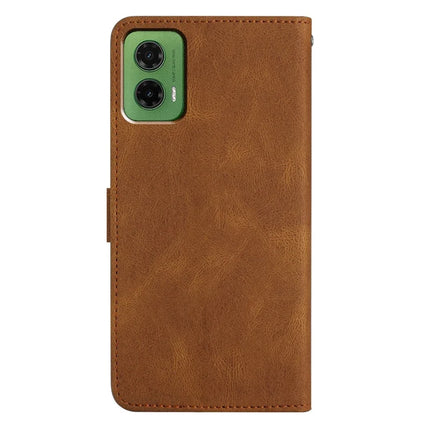 For Motorola Moto G35 5G Case Crazy Horse Texture PU Leather Wallet Stand Phone Cover