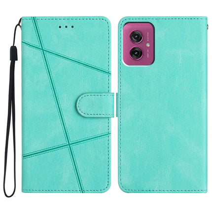 For Motorola Moto G55 5G Case Crazy Horse Texture PU Leather Wallet Stand Phone Cover - Green