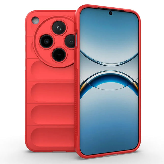 For Oppo Find X8 5G Case Anti-Drop Soft TPU Rugged Phone Back Cover - Red