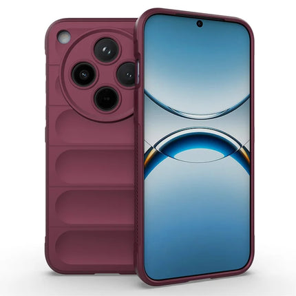 For Oppo Find X8 5G Case Anti-Drop Soft TPU Rugged Phone Back Cover - Wine Red
