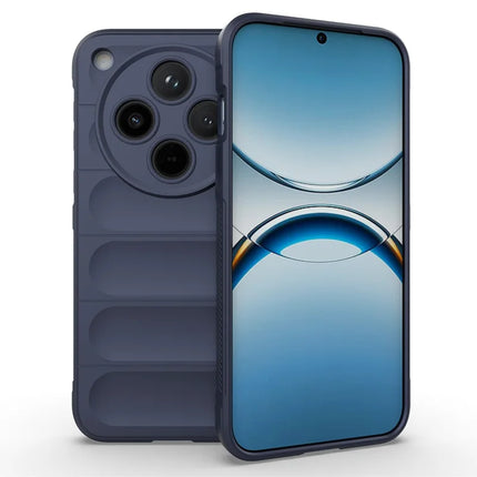 For Oppo Find X8 5G Case Anti-Drop Soft TPU Rugged Phone Back Cover - Dark Blue