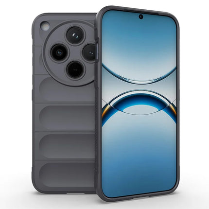 For Oppo Find X8 5G Case Anti-Drop Soft TPU Rugged Phone Back Cover - Dark Grey