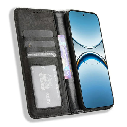 For Oppo Find X8 5G Leather Case Wallet Stand Retro Texture Phone Cover