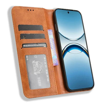 For Oppo Find X8 5G Leather Case Wallet Stand Retro Texture Phone Cover