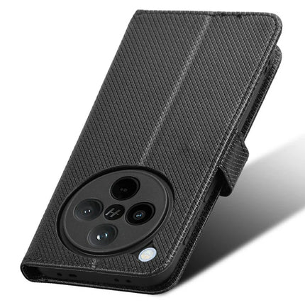 For Oppo Find X8 5G Case PU Leather Diamond Texture Wallet Phone Cover
