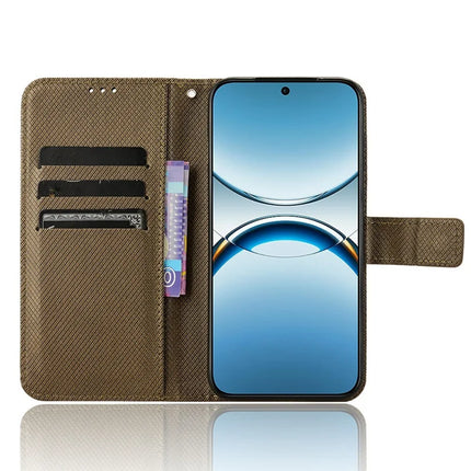 For Oppo Find X8 5G Case PU Leather Diamond Texture Wallet Phone Cover