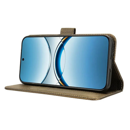 For Oppo Find X8 5G Case PU Leather Diamond Texture Wallet Phone Cover