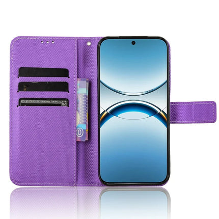 For Oppo Find X8 5G Case PU Leather Diamond Texture Wallet Phone Cover