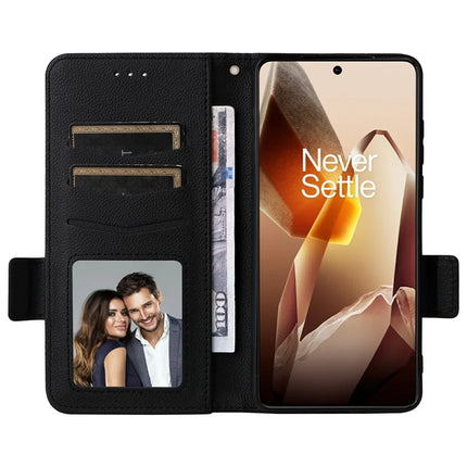 For OnePlus 13 Case Litchi Texture PU Leather Wallet Flip Phone Cover