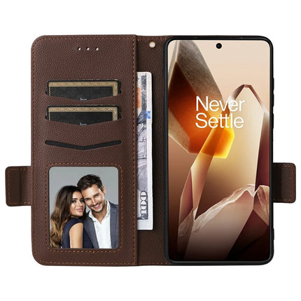 For OnePlus 13 Case Litchi Texture PU Leather Wallet Flip Phone Cover