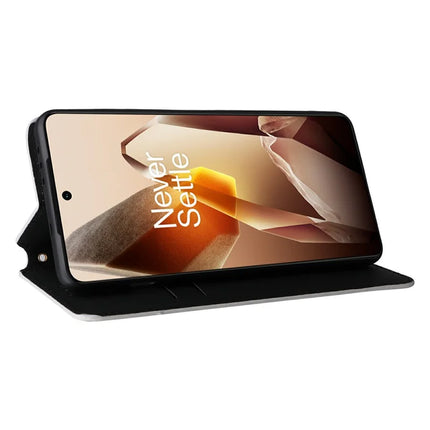 For OnePlus 13 Wallet Case Rhombus Imprinted Leather Phone Cover