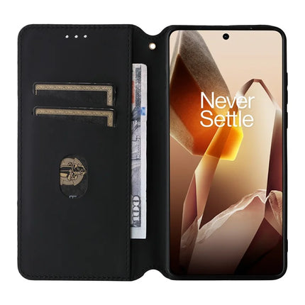 For OnePlus 13 Wallet Case Rhombus Imprinted Leather Phone Cover