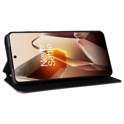 For OnePlus 13 Wallet Case Rhombus Imprinted Leather Phone Cover