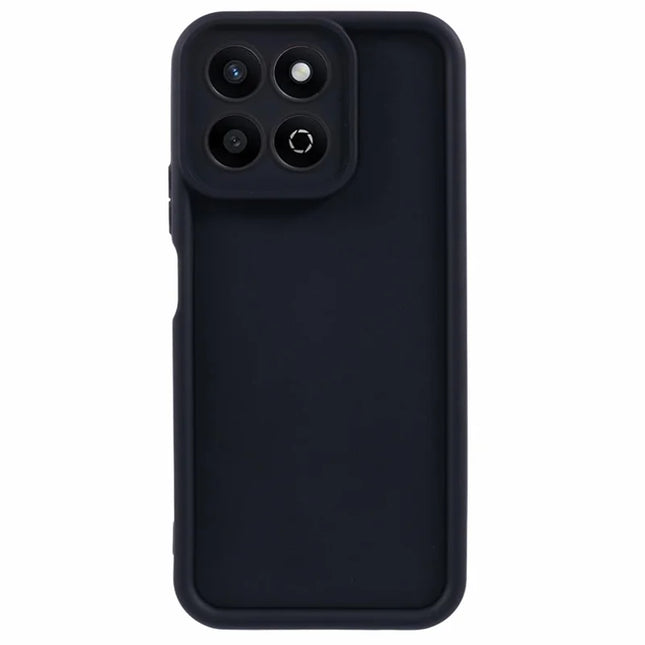 For Honor X7c 4G / 200 Smart 5G / Play 60 Plus 5G Case Grooved Design TPU Anti-Slip Phone Cover - Black