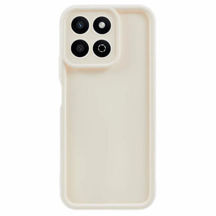 For Honor X7c 4G / 200 Smart 5G / Play 60 Plus 5G Case Grooved Design TPU Anti-Slip Phone Cover - Beige