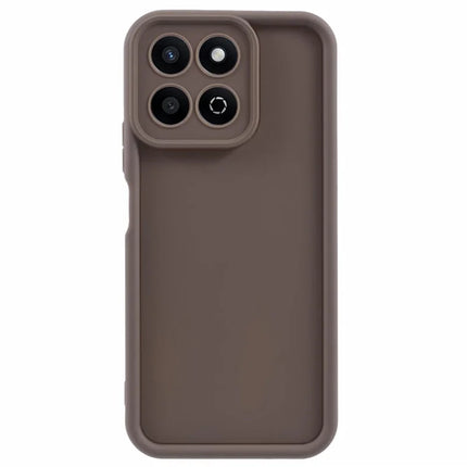 For Honor X7c 4G / 200 Smart 5G / Play 60 Plus 5G Case Grooved Design TPU Anti-Slip Phone Cover - Brown