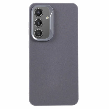 For Samsung Galaxy S23 FE Case Leather Textured TPU Shockproof Phone Cover - Grey