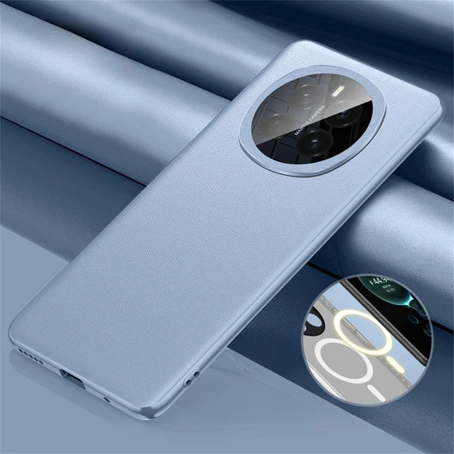 For Honor Magic7 5G Case Compatible with MagSafe PU Leather+TPU+PC Back Cover (2nd Gen) - Blue