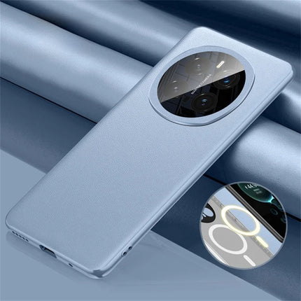 For Honor Magic7 Pro 5G Case Compatible with MagSafe PU Leather+TPU+PC Back Cover (2nd Gen) - Blue