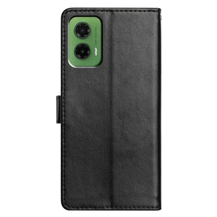 For Motorola Moto G35 5G Leather Case Wallet Stand Phone Cover with Handy Strap