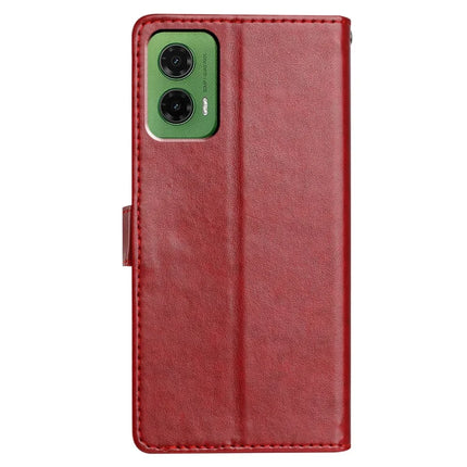 For Motorola Moto G35 5G Leather Case Wallet Stand Phone Cover with Handy Strap