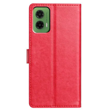 For Motorola Moto G35 5G Leather Case Wallet Stand Phone Cover with Handy Strap