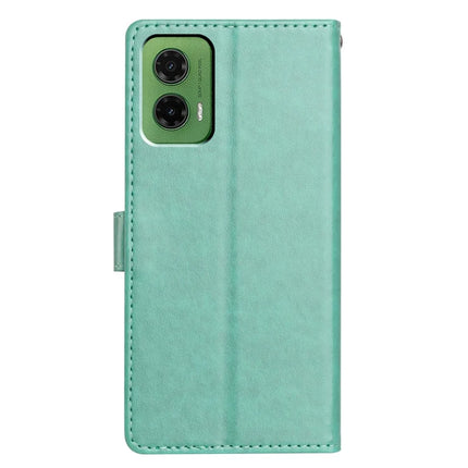 For Motorola Moto G35 5G Leather Case Wallet Stand Phone Cover with Handy Strap