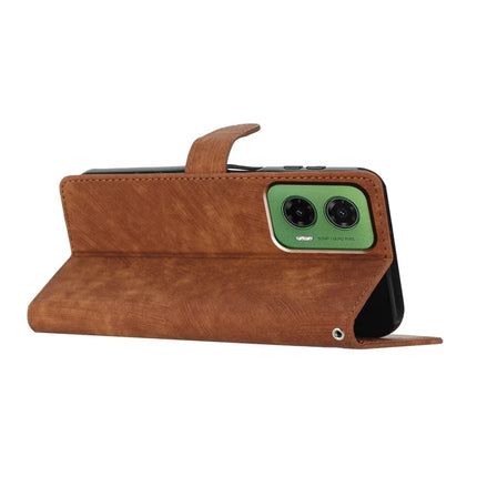 For Motorola Moto G35 5G Case with Card Clots Skin-Touch PU Leather Phone Cover Stand