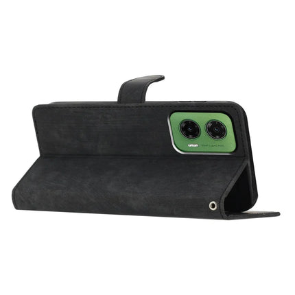 For Motorola Moto G35 5G Case with Card Clots Skin-Touch PU Leather Phone Cover Stand